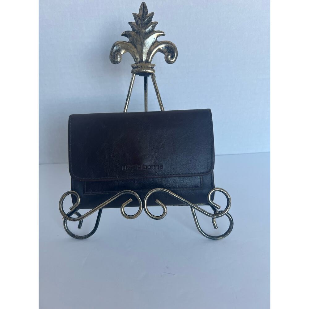 LIZ CLAIBORNE Women's Brown Vegan Leather Bifold Wallet